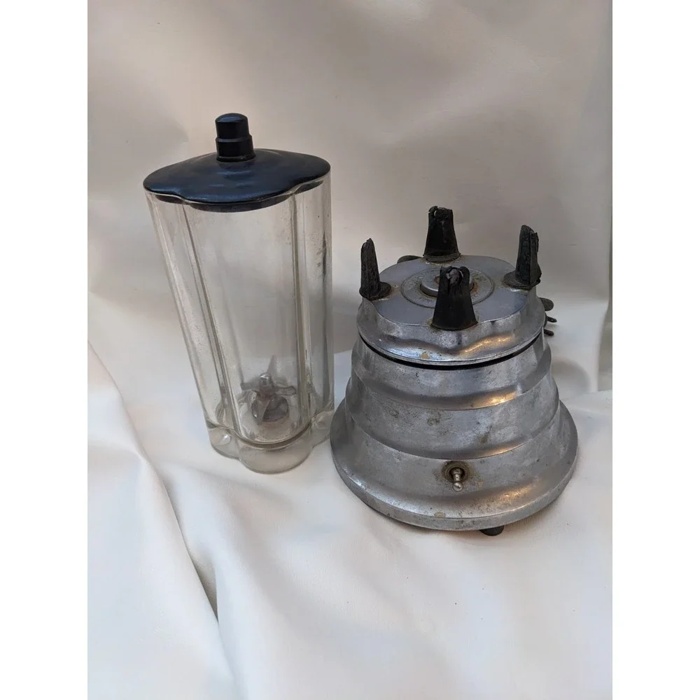 1930 Waring Blender Model SS Art Deco Chrome Beehive Blender Jar Lid NYC Working